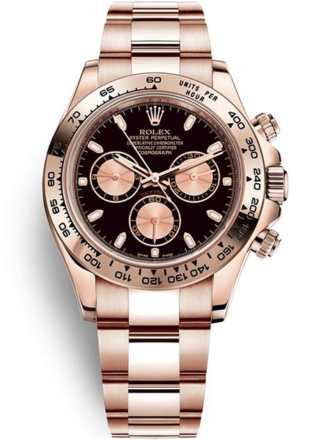 rolex daytona everose gold black dial